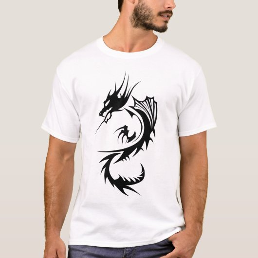 draak_tribal_tatoeage_form_200 t-shirt (Voorkant)