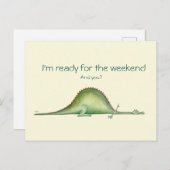 Draak uitgerekt op de vloer briefkaart (Voorkant / Achterkant)