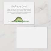 Draak uitgerekt op de vloer informatiekaartje (Voorkant / Achterkant)