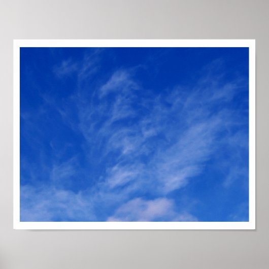 Draak / Unicorn in de wolken - Poster (Voorkant)