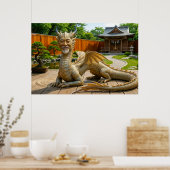 Draak van Balans Poster (Keuken)