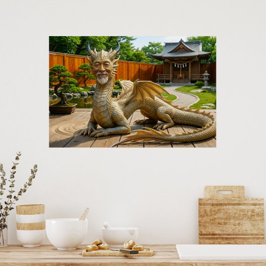 Draak van Balans Poster (Keuken)