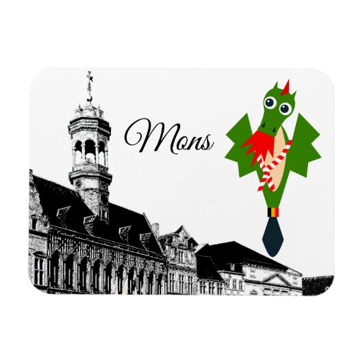 Draak van Bergen, personage van Doudou ducasse Magneet (Horizontaal)