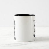 Draak van de Donker Tweekleurige Koffiemok (Center)