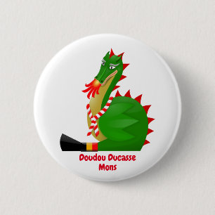 Draak van de stad Bergen, België Ronde Button 5,7 Cm