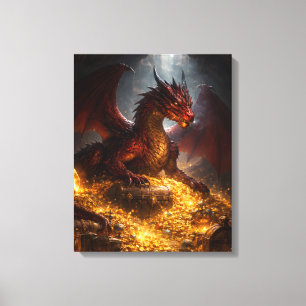 Draak van de Verborgen Schat Canvas Afdruk