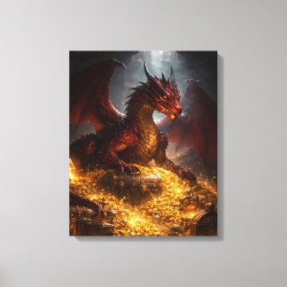 Draak van de Verborgen Schat Canvas Afdruk