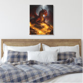 Draak van de Verborgen Schat Canvas Afdruk (Insitu (Slaapkamer))