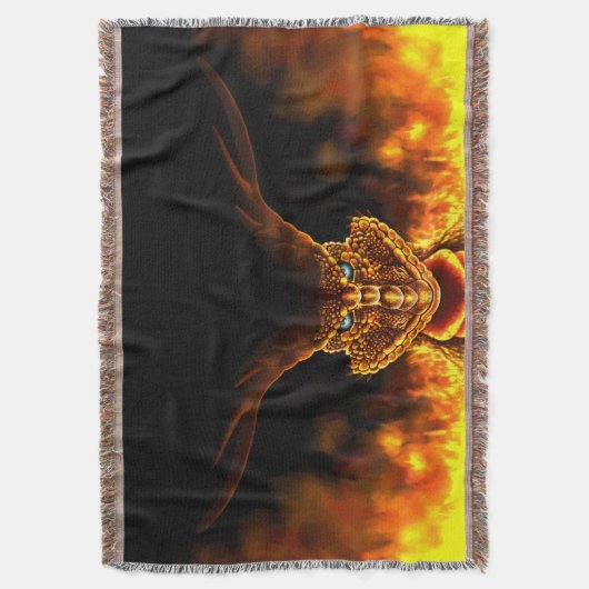 Draak van de vuurgrot deken (Voorkant Verticaal)