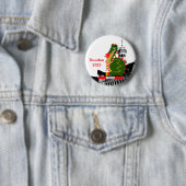 Draak van Doudou - Ducasse van Bergen in België Ronde Button 5,7 Cm (In situ)