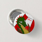 Draak van Ducasse van Bergen, België Ronde Button 3,2 Cm (Voorkant /achterkant)