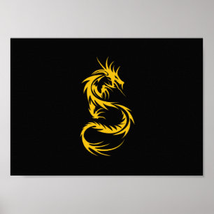 Draak van goud poster