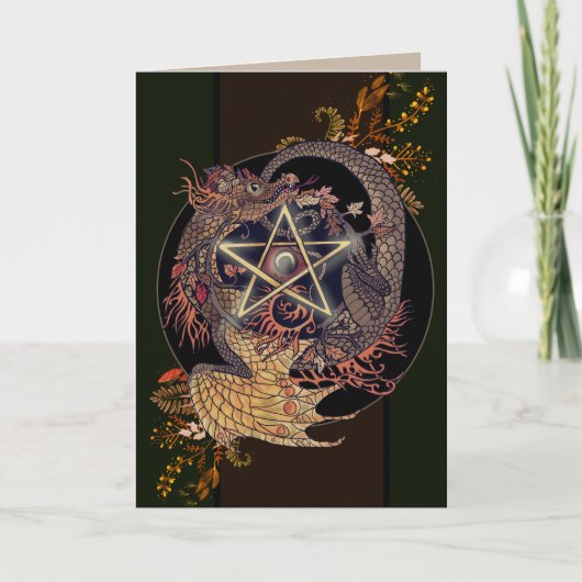Draak van het nieuwe pentacle van de nieuwe kunst kaart (Voorkant)
