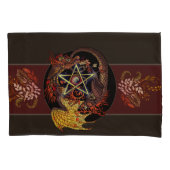 Draak van het nieuwe pentacle van de nieuwe kunst kussensloop (Voorkant)