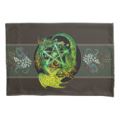 Draak van het nieuwe pentacle van de nieuwe kunst kussensloop (Voorkant)