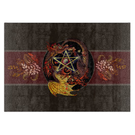 Draak van het nieuwe pentacle van de nieuwe kunst snijplank