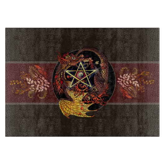 Draak van het nieuwe pentacle van de nieuwe kunst snijplank (Voorkant)