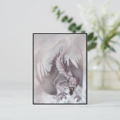 Draak van ijs en sneeuw briefkaart (Staand voorkant)