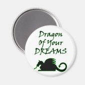 Draak van je dromen (zwart) magneet (Voorkant / Achterkant)