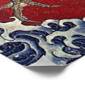 Draak van Katsushika Hokusai GalleryHD Fine Art Poster (Hoek)