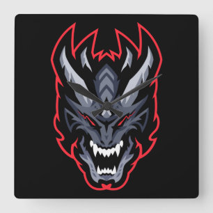 Draak Vierkante Klok