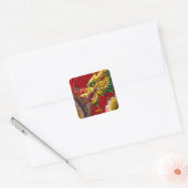 Draak Vierkante Sticker (Envelop)