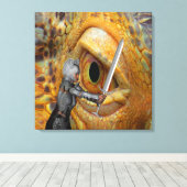 Draak volksverhaal canvas afdruk (Insitu (Houten vloer))