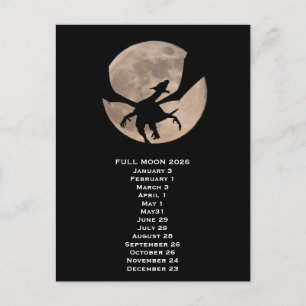 Draak Volle Maan Fasen 2026 Briefkaart