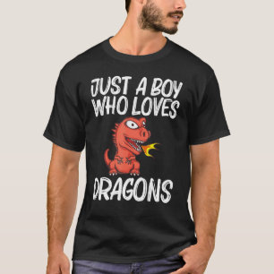 Draak voor Kinder brandweerkaatsing bij jongens T-shirt
