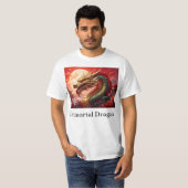 Draak voor, stam achter, aangepaste tekst t-shirt (Voorkant volledig)