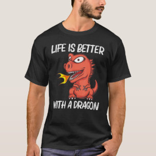 Draak voor vrouwen die het ademhalen van ademhalin t-shirt