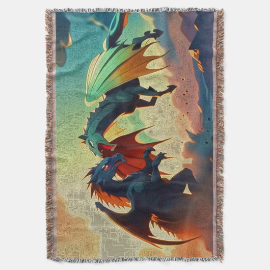 Draak vs Pegasus Deken (Voorkant Verticaal)