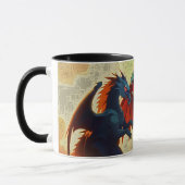 Draak vs Pegasus - Fantasie Kunst Mok (Links)