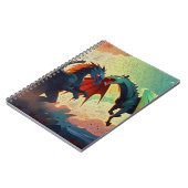 Draak vs Pegasus - Fantasie Kunst Notitieboek (Linkerzijde)