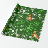 draak vuren  cadeaupapier (Uitgerold)