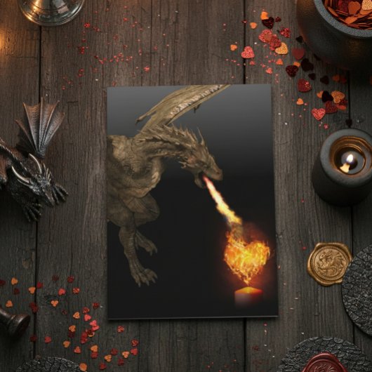 Draak Vuur Ademen Hart Liefde Wyvern Kaart