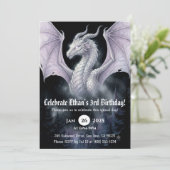 Draak Watercolor Verjaardag Kaart (Staand voorkant)