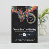 Draak Watercolor Verjaardag Kaart (Staand voorkant)