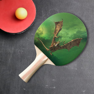 Draak Wyvern Vliegende Ruimte Nevel Tafeltennisbatje