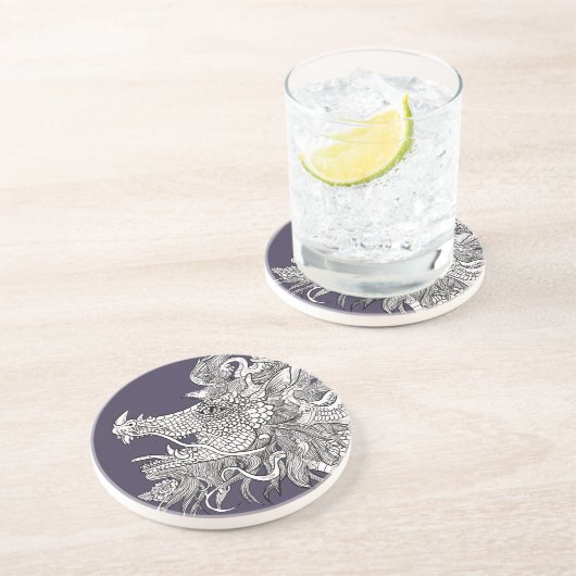 Draak Zandsteen Onderzetter (Zijkant)