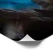 Draak zittend op een rots perfect poster (Hoek)