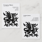 Draak - Zwart op wit Visitekaartje (Voorkant / Achterkant)