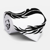 draak zwarte stropdassen (Opgerold)