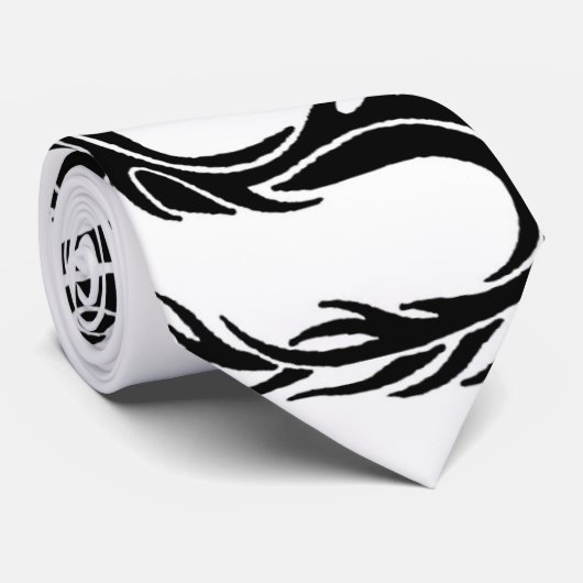 draak zwarte stropdassen (Opgerold)