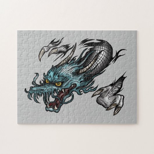 Draak zweeft legpuzzel (Horizontaal)