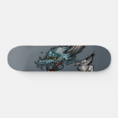 Draak zweeft persoonlijk skateboard (Horizontaal)