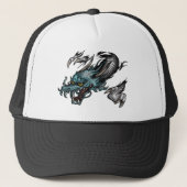 Draak zweeft trucker pet (Voorkant)