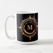 🐉 Draakfantasie Symbool met Aangepaste Naam voor Koffiemok (Links)
