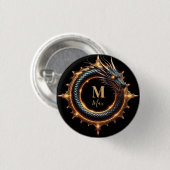 🐉 Draakfantasie Symbool met Aangepaste Naam voor Ronde Button 3,2 Cm (Voorkant /achterkant)