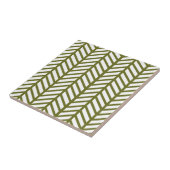 Drab Green Chevron Folders Tegeltje (Zijkant)